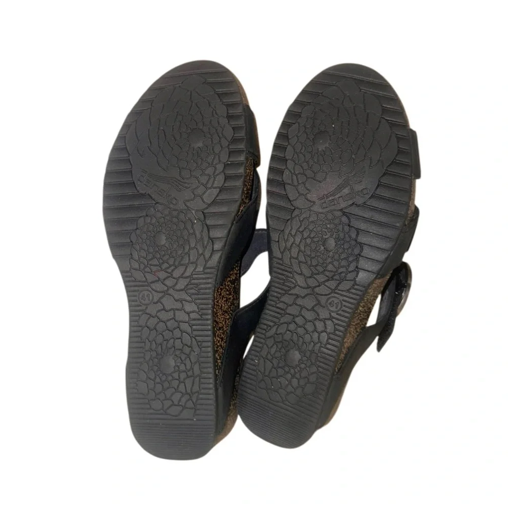 DANSKO SUSIE BLACK wedges women’s sandals size 41 11 - Picture 8 of 17